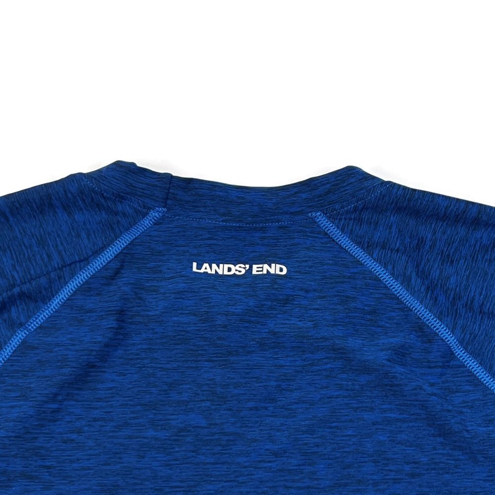 Lands End Mens Large Blue Athletic T-Shirt Tee‎ 42-44 Short Sleeve Stretch - Picture 5 of 5